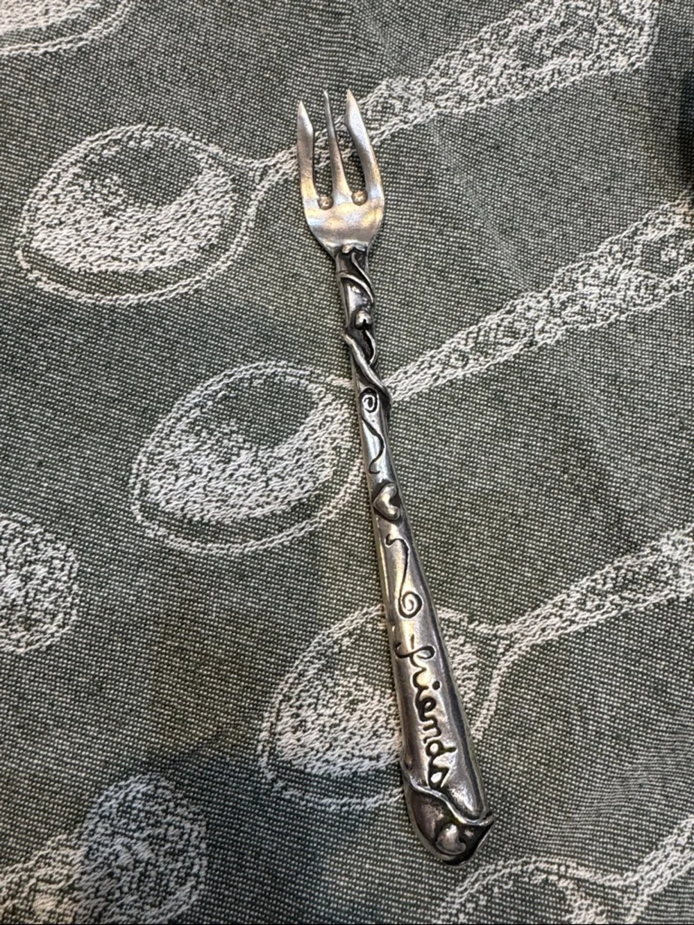 Pewter Pate and Olive fork set